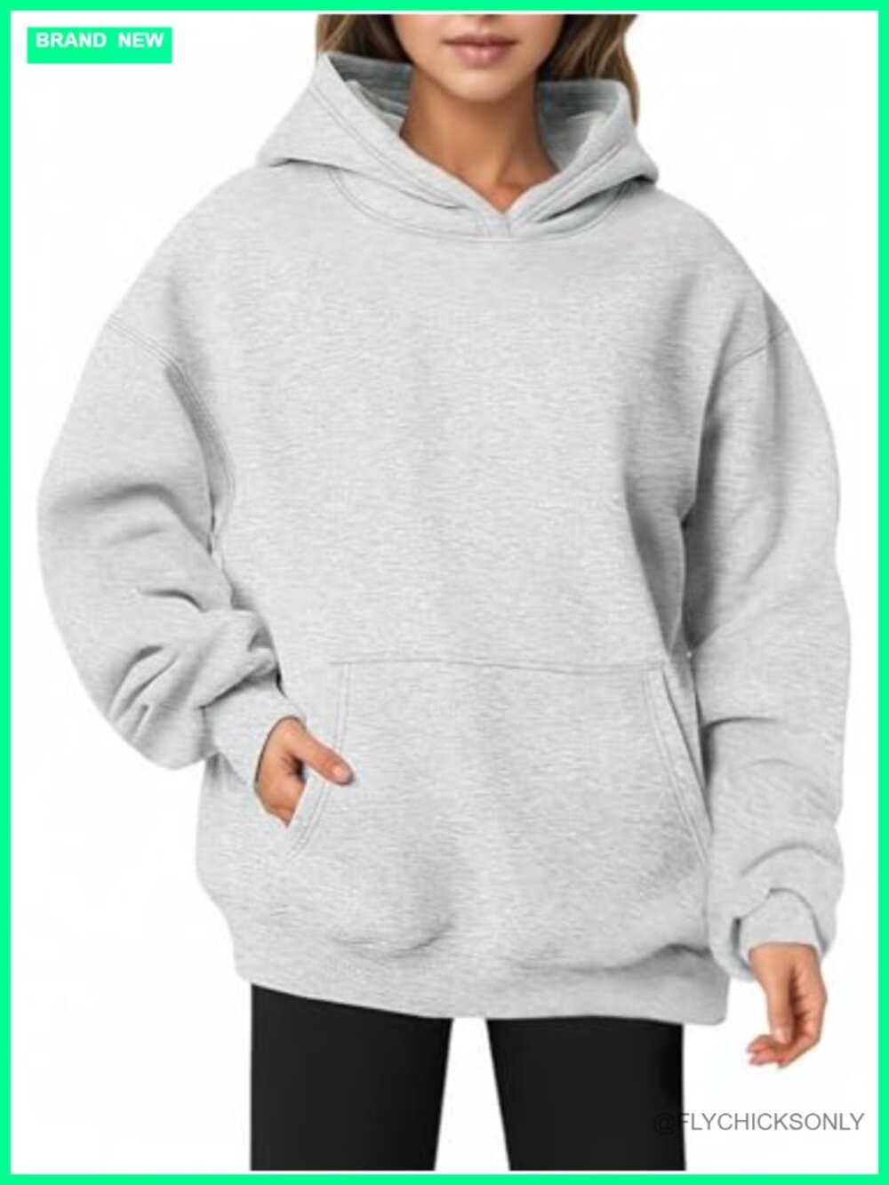 Oversized Fleece Hoodie Pullover Sweatshirt Pocket Long Sleeve